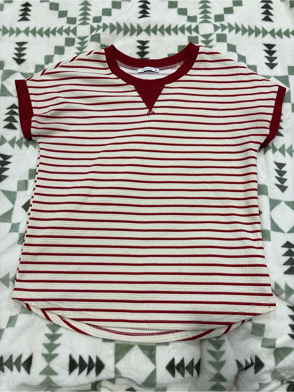 Staccato Striped Short Sleeve Top